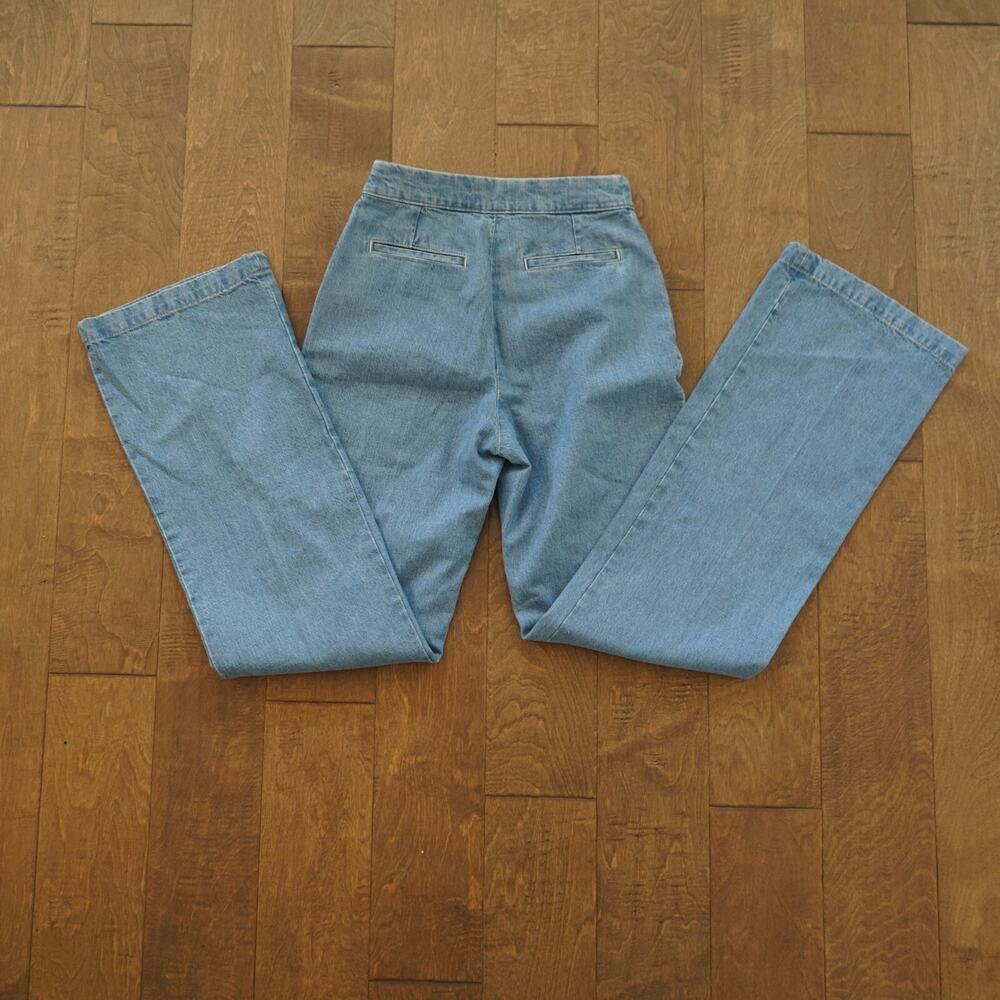 Sezane Wide Leg High Rise Jeans Size 34/ US 2 High‎ Waist Light Wash Denim - Picture 2 of 7